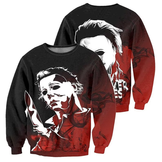 Michael Myers Red Black Sweatshirt