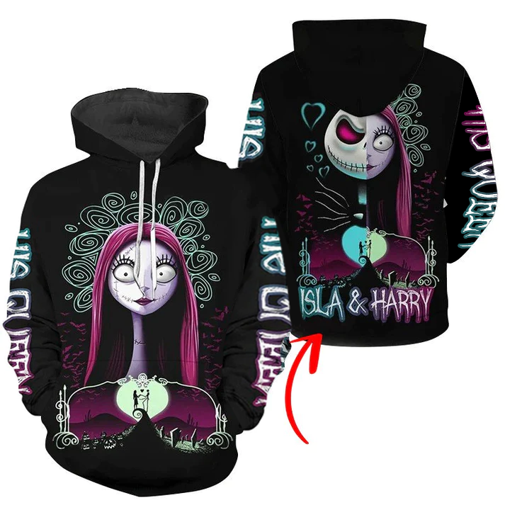 Personalized His Queen Her King Couple Matching Hoodie