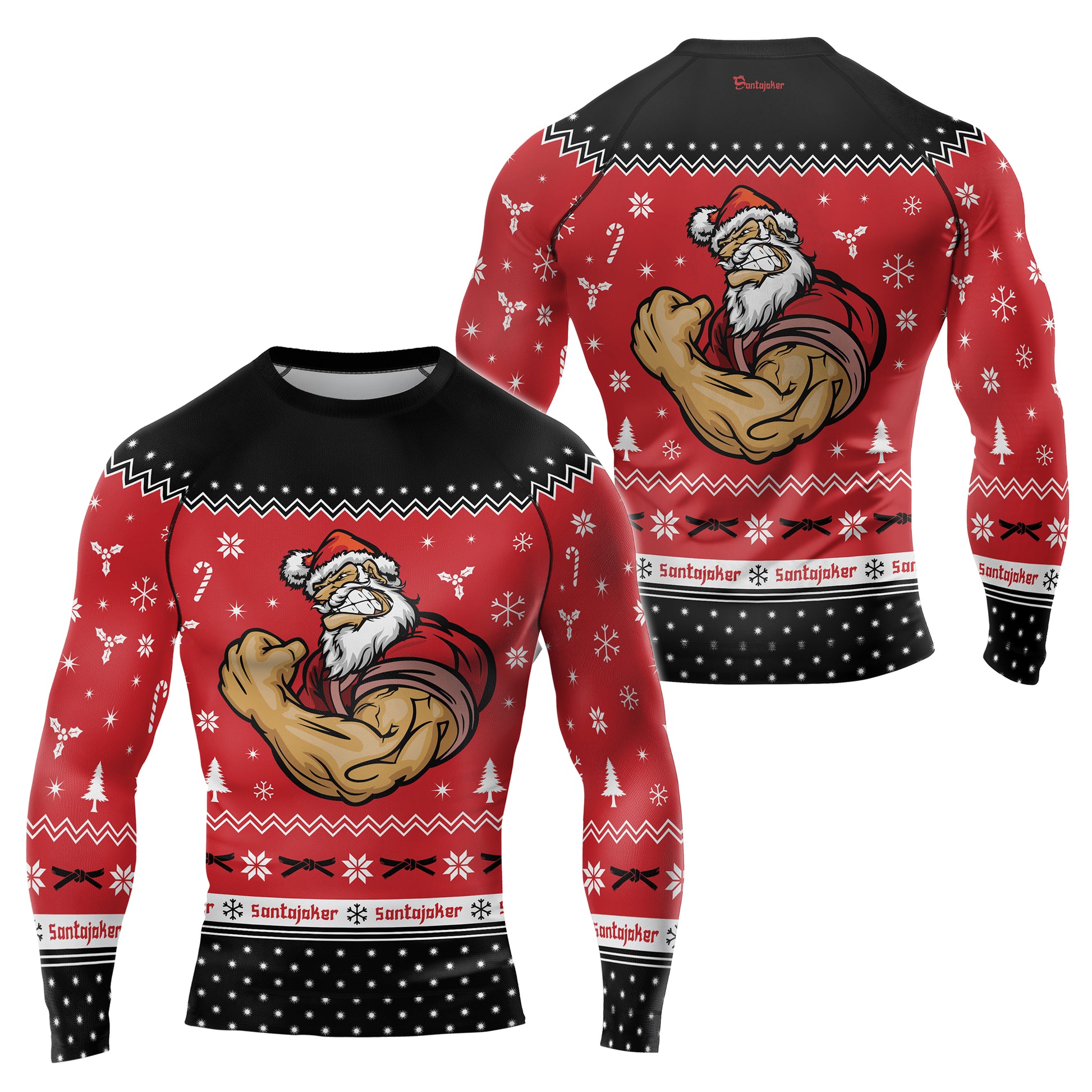 Merry Liftmas Men's Long Sleeve Rash Guard