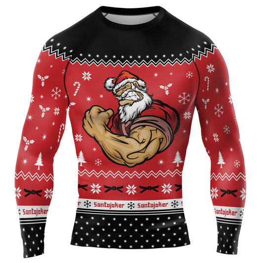 Merry Liftmas Men's Long Sleeve Rash Guard