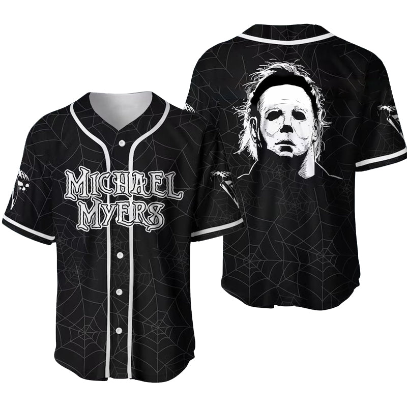 Michael Myers Spider Black Baseball Jersey