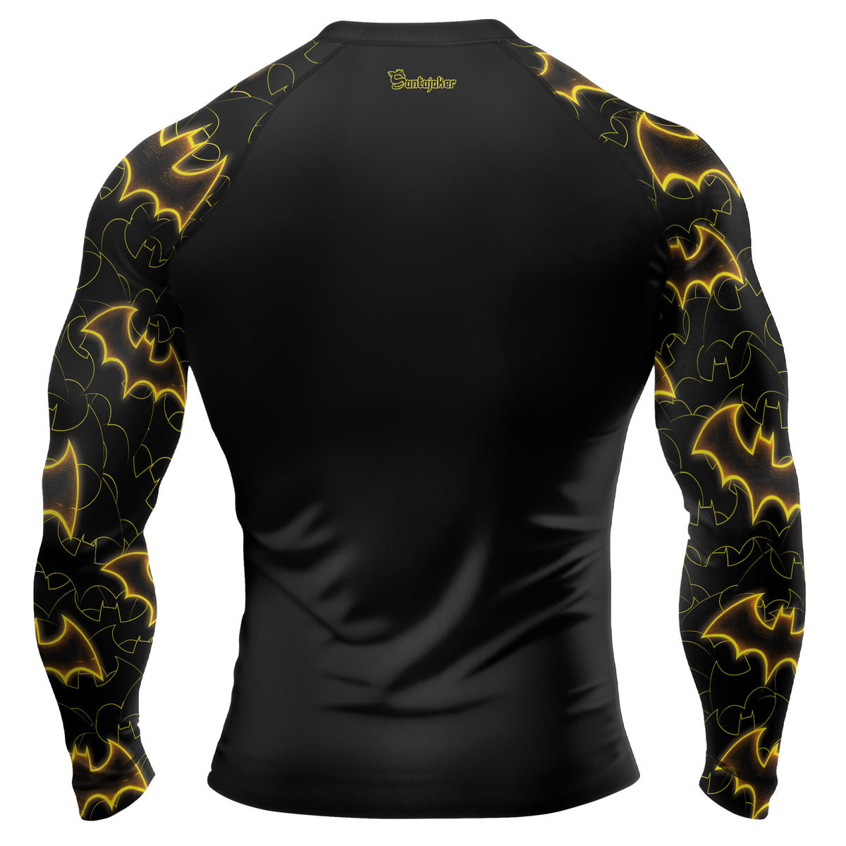 Golden Shadow Bat Men's Long Sleeve Rash Guard