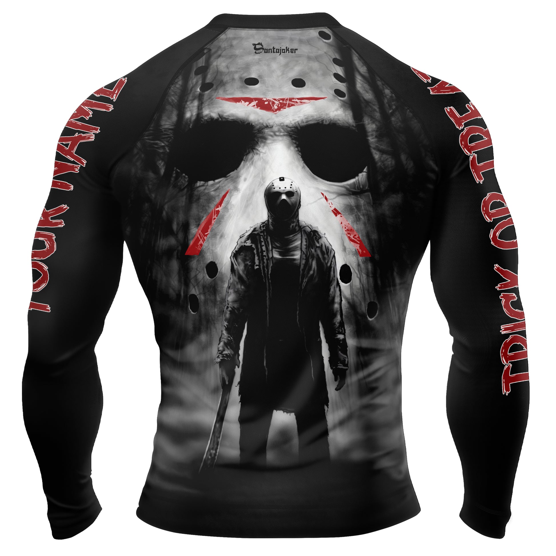 Jason Voorhees Scary Men's Long Sleeve Rash Guard