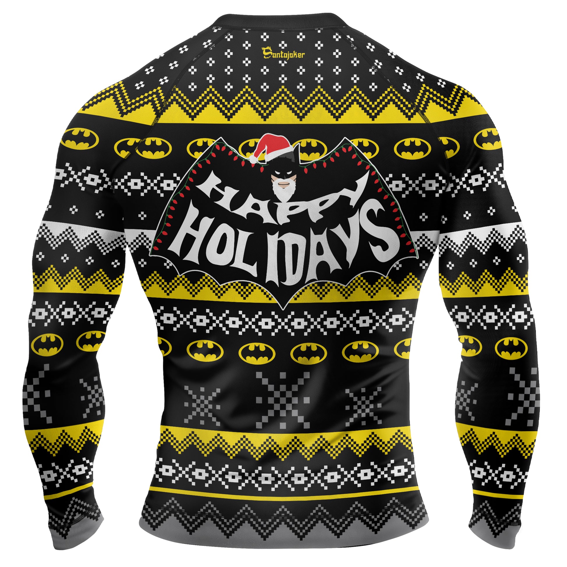 Happy Holidays Men's Long Sleeve Rash Guard