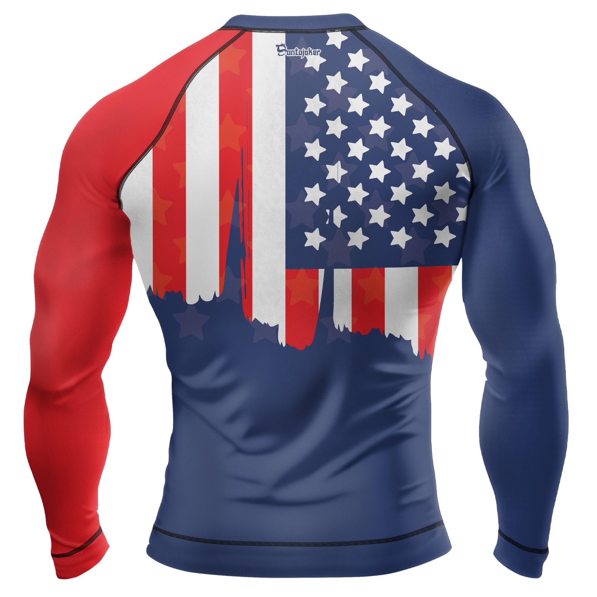 American Flag Men's Long Sleeve Rash Guard | Patriotic Rash Guard