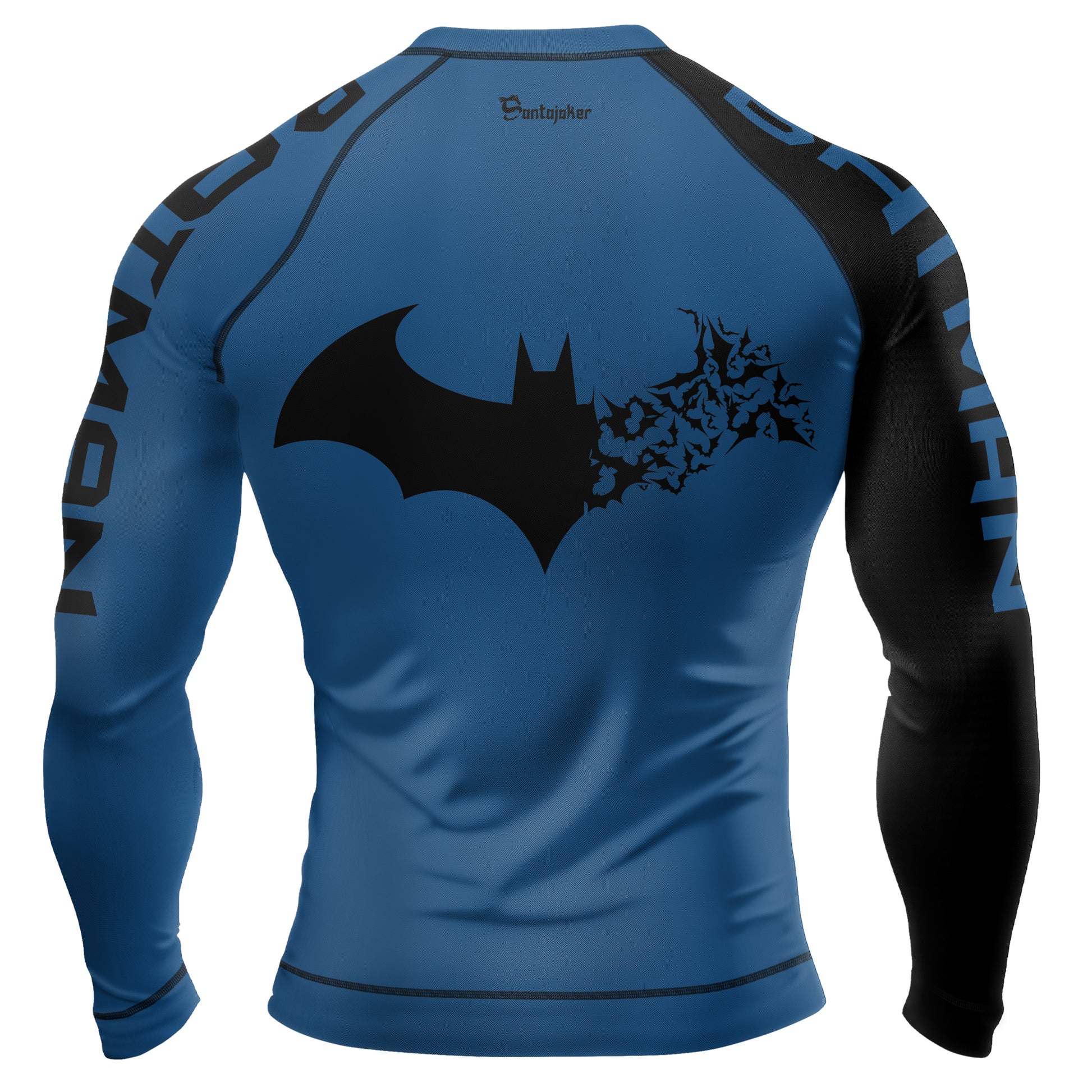 Blue Dark Knight Wing Men's Long Sleeve Rash Guard