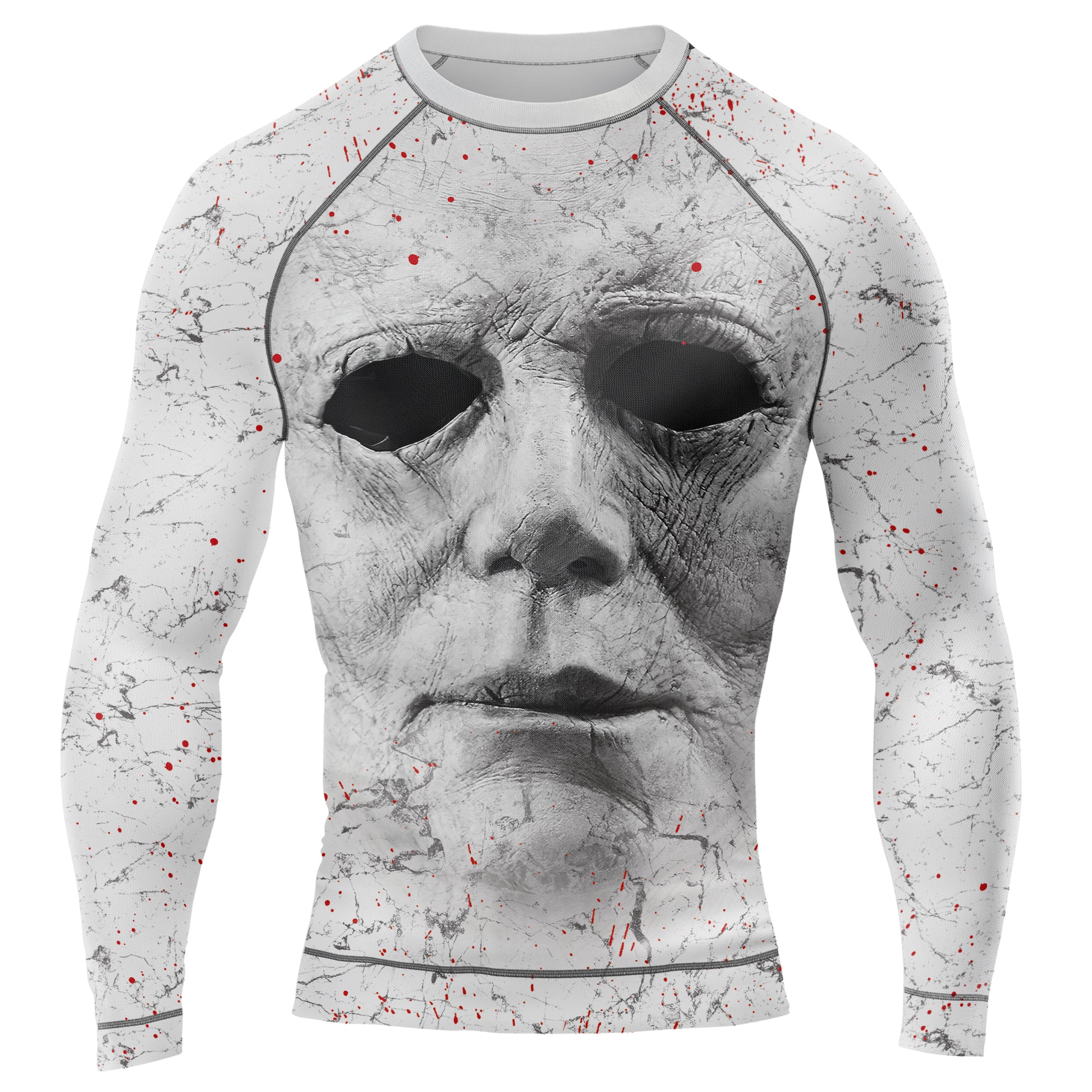 Michael Myers A Real Man Will Chase After You Men's Long Sleeve Rash Guard