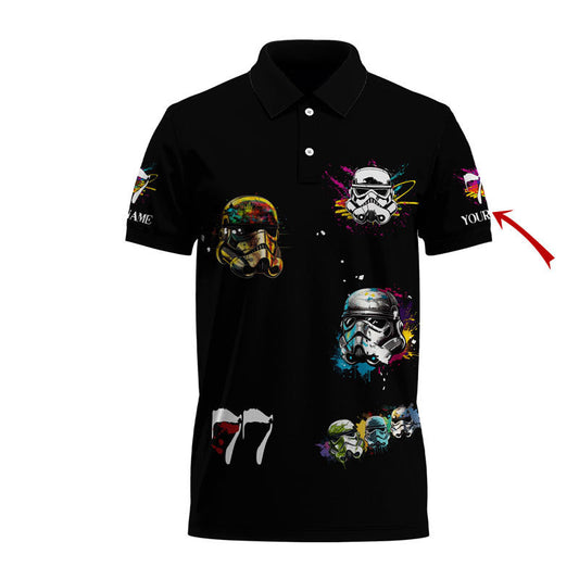 Personalized Stormtrooper Helmet Colorful Polo Shirt