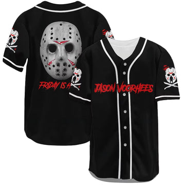 Friday Is Halloween Jason Voorhees Baseball Jersey