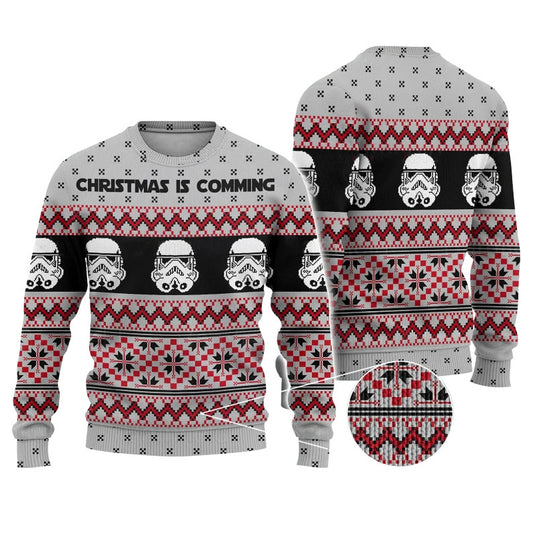 Stormtrooper Christmas Is Coming Ugly Sweater