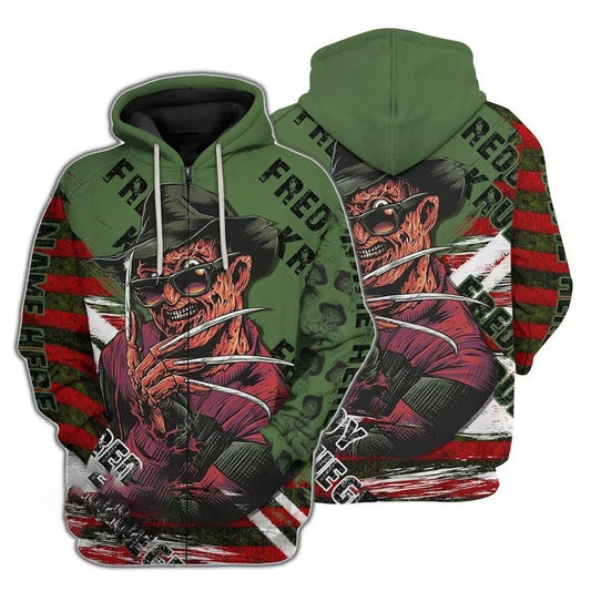 Personalized Freddy Krueger Zip Hoodie