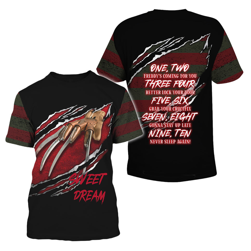 Personalize Sweet Dream Freddy's Coming For You T-shirt