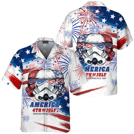 Stormtrooper Helmet America 4th Of July Hawaiian Shirt