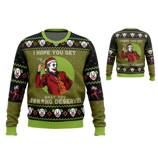 Joker I Hope You Get What Ugly Sweater