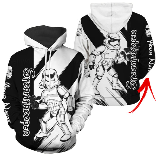 Personalized Stormtrooper Black & White Hoodie