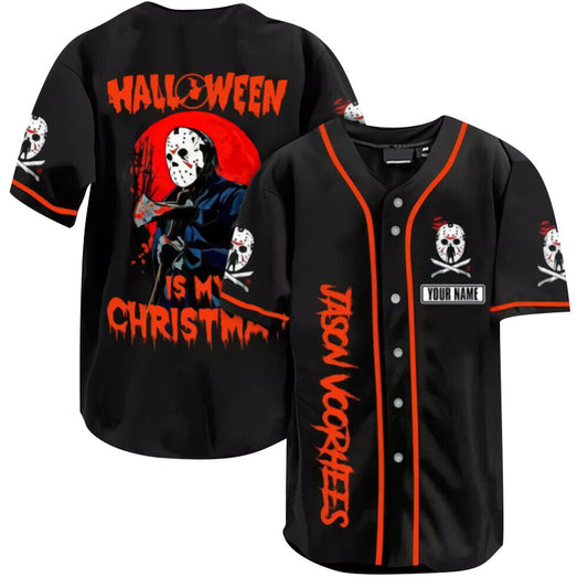 Personalized Jason Voorhees Halloween Is My Christmas Baseball Jersey