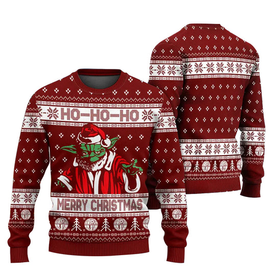 Yoda HoHoHo Merry Christmas Ugly Sweater