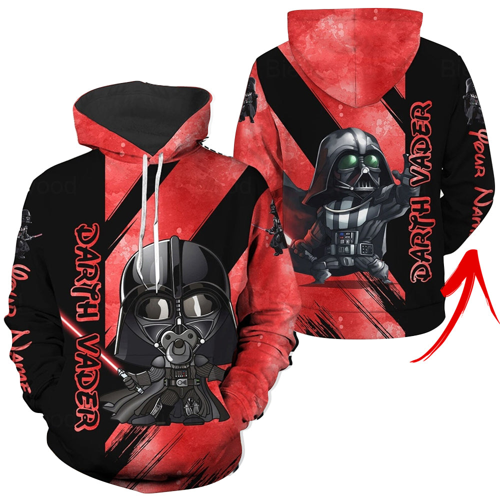 Personalized Darth Vader Red & Black Hoodie