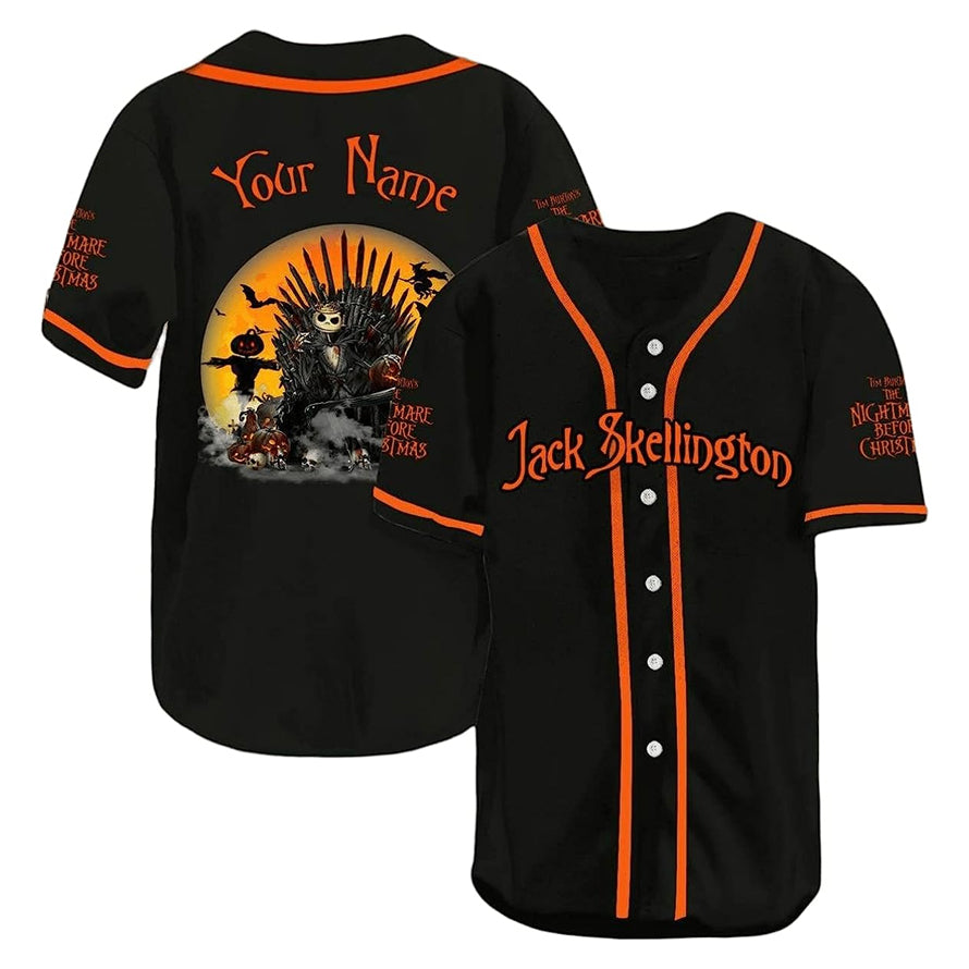 Jack Skellington Halloween Is Coming Baseball Jersey