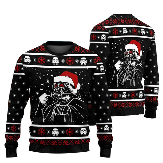Santa Darth Vader Christmas Ugly Sweater