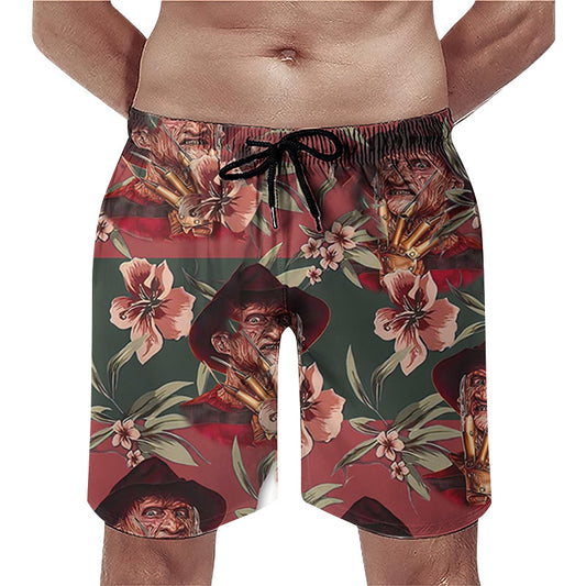 Freddy Krueger Tropical Style Beach Shorts