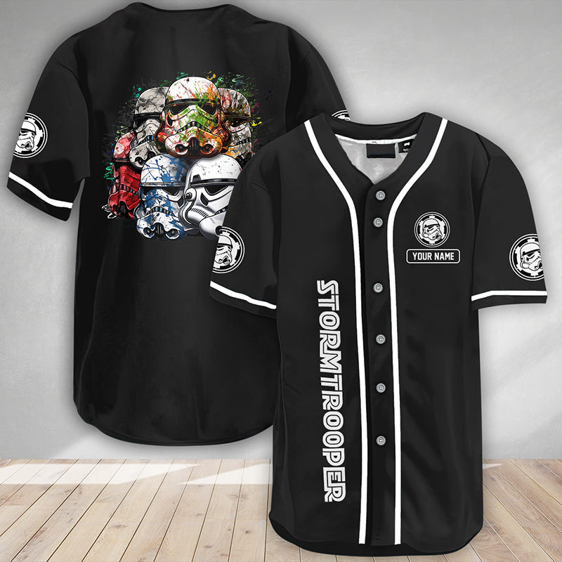 Personalized Stormtrooper Helmet Colorful Baseball Jersey