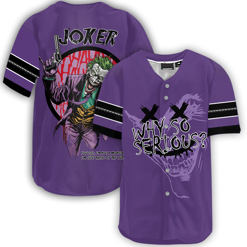 The Dark Knight Why So Serious Baseball Jersey