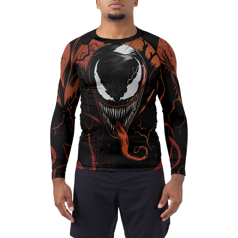 Venom's Rage Men's Long Sleeve Rash Guard | Marvel Venom Rash Guard