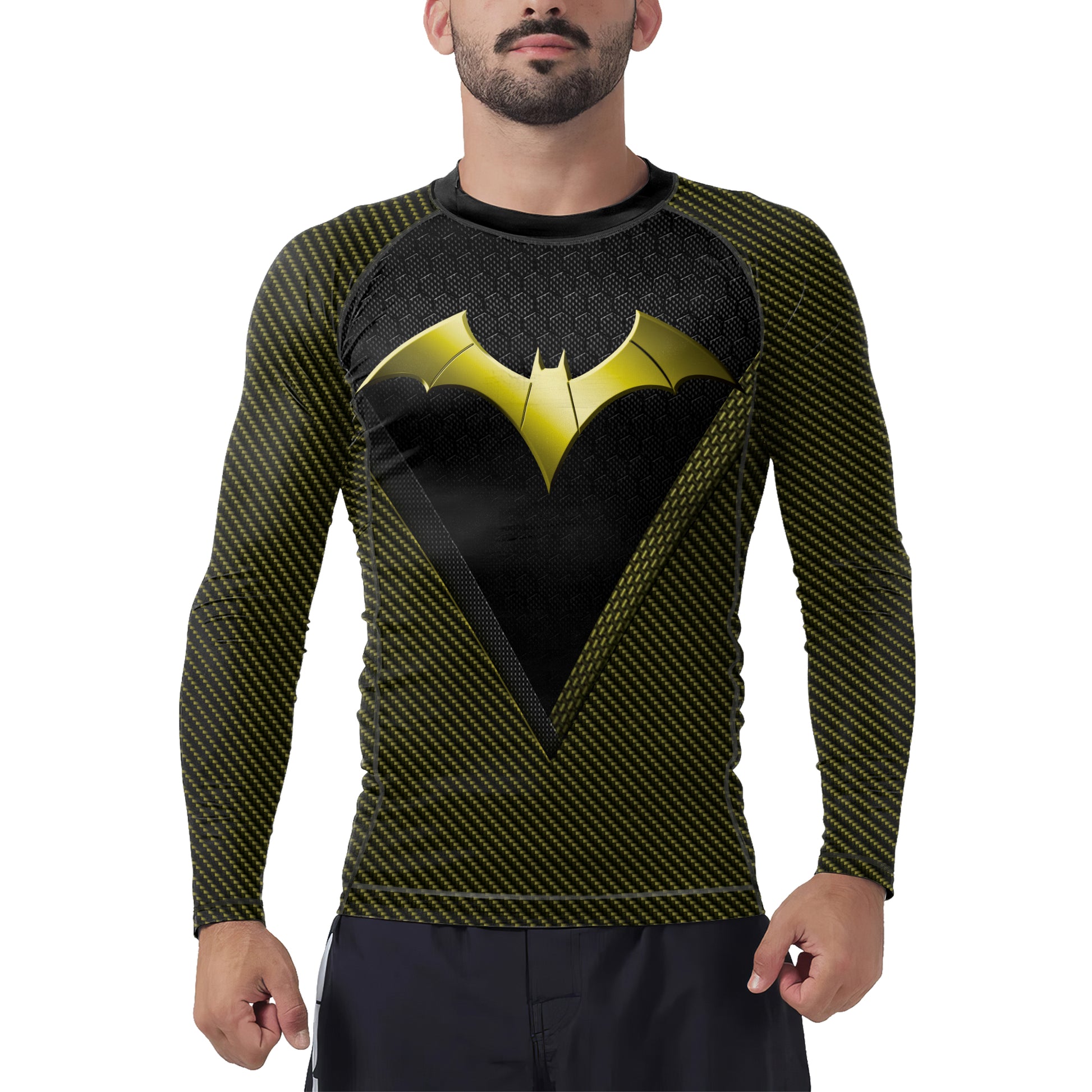 Bronze Bat Wing Men's Long Sleeve Rash Guard