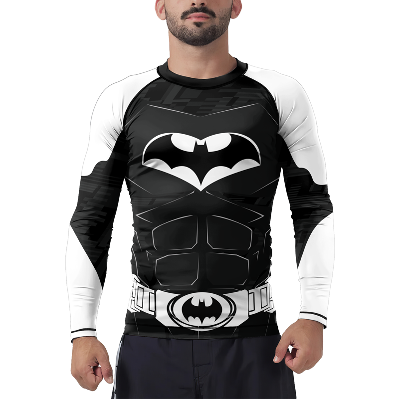 Dark Knight Battle Armor Men's Long Sleeve Rash Guard