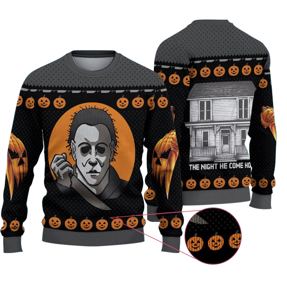 Michael Myers The Night He Come Home Ugly Sweater