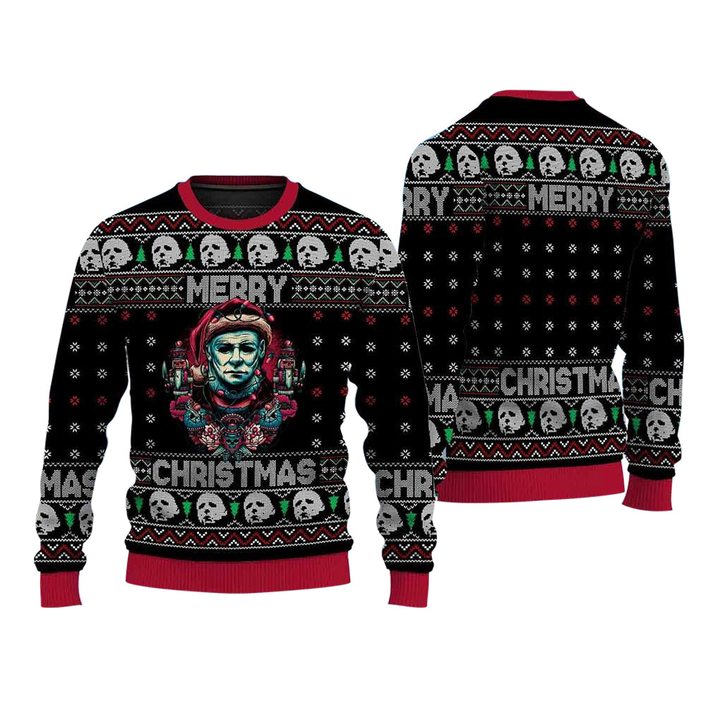 Michael Myers Merry Christmas Ugly Sweater 