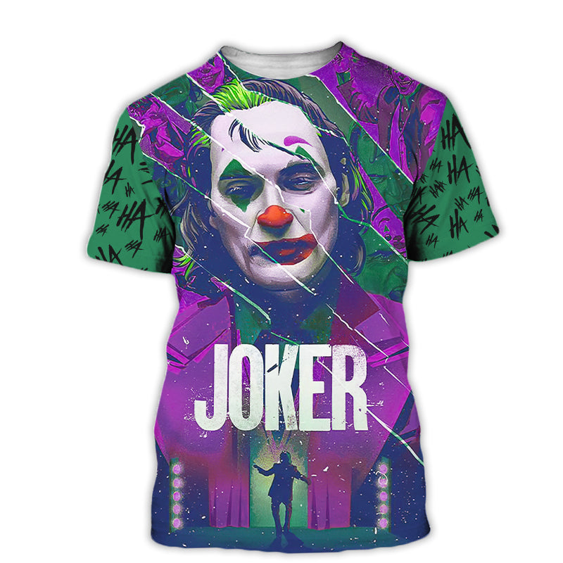 The Joker HaHaHa Green Purple T-shirt