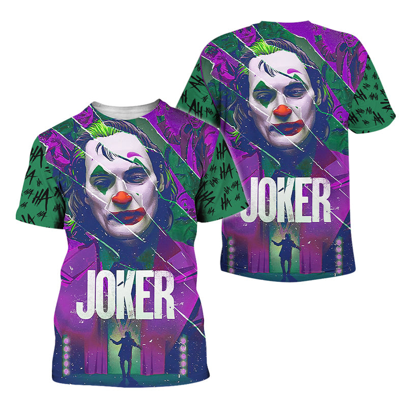 The Joker HaHaHa Green Purple T-shirt