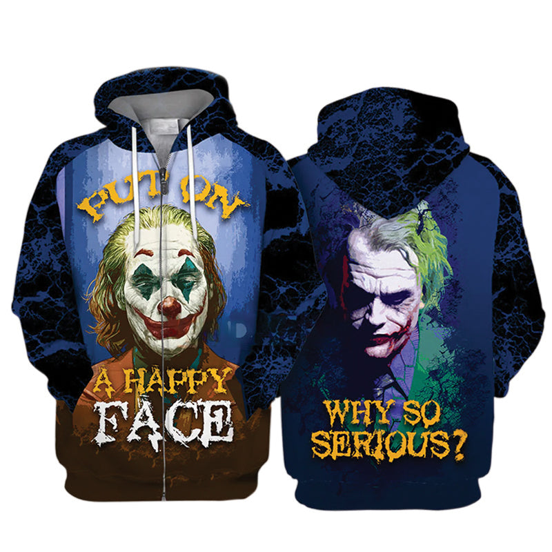 Put On A Happy Face Zip Hoodie