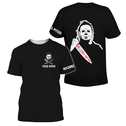 Personalized Michael Myers Black T-shirt