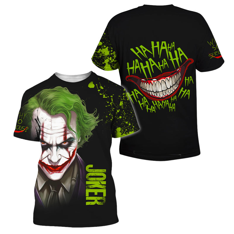 Joker Horror Why So Serious HaHaHa T-shirt