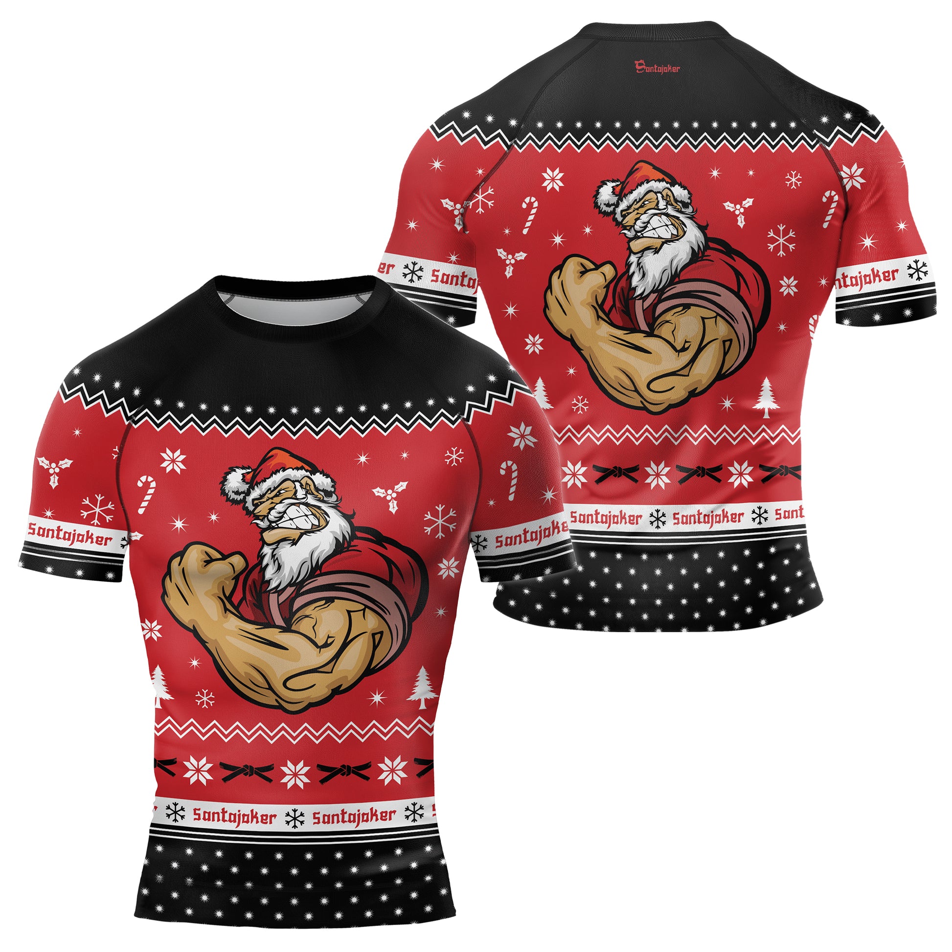 Merry Liftmas Men's Short Sleeve Rash Guard