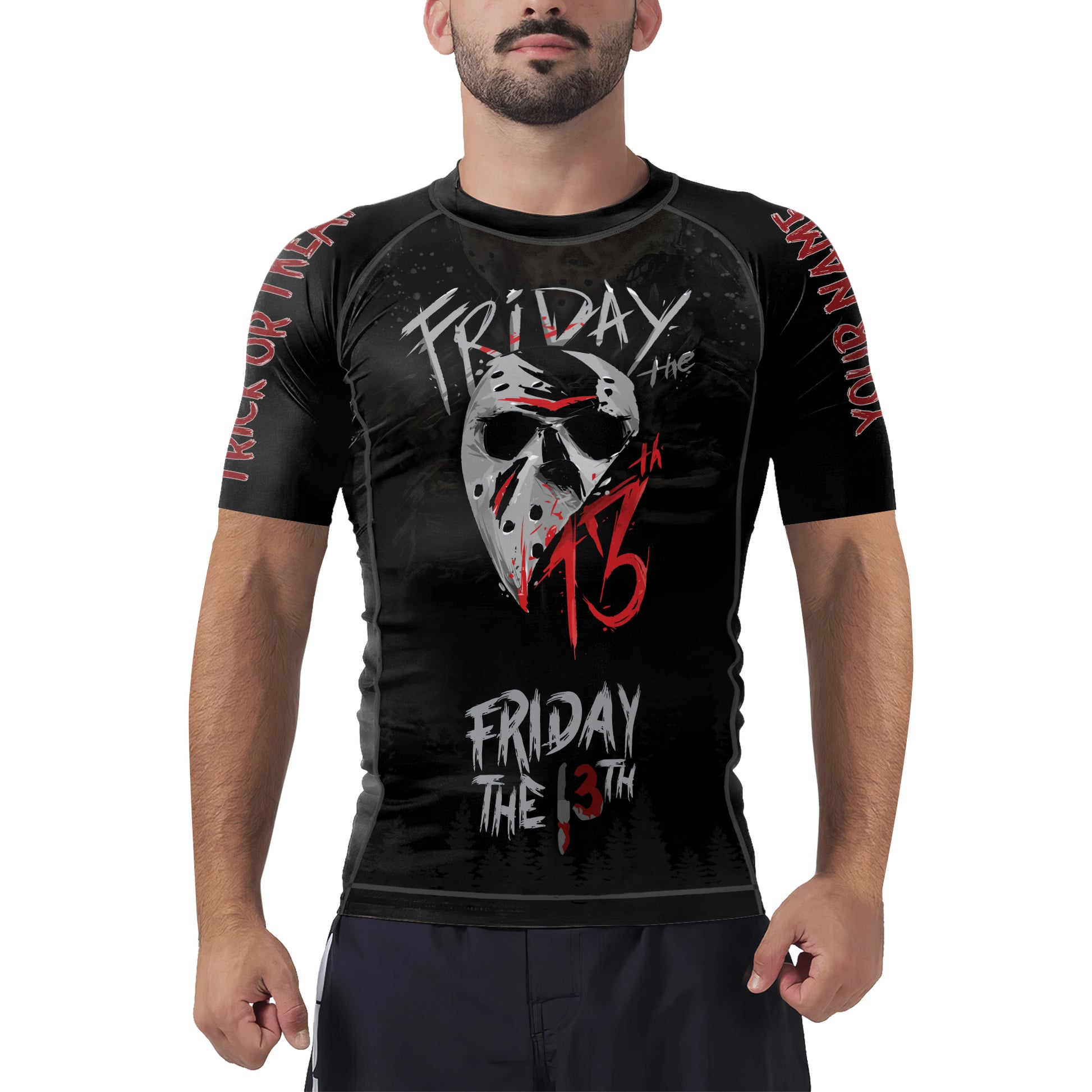 Jason Voorhees Scary Men's Short Sleeve Rash Guard