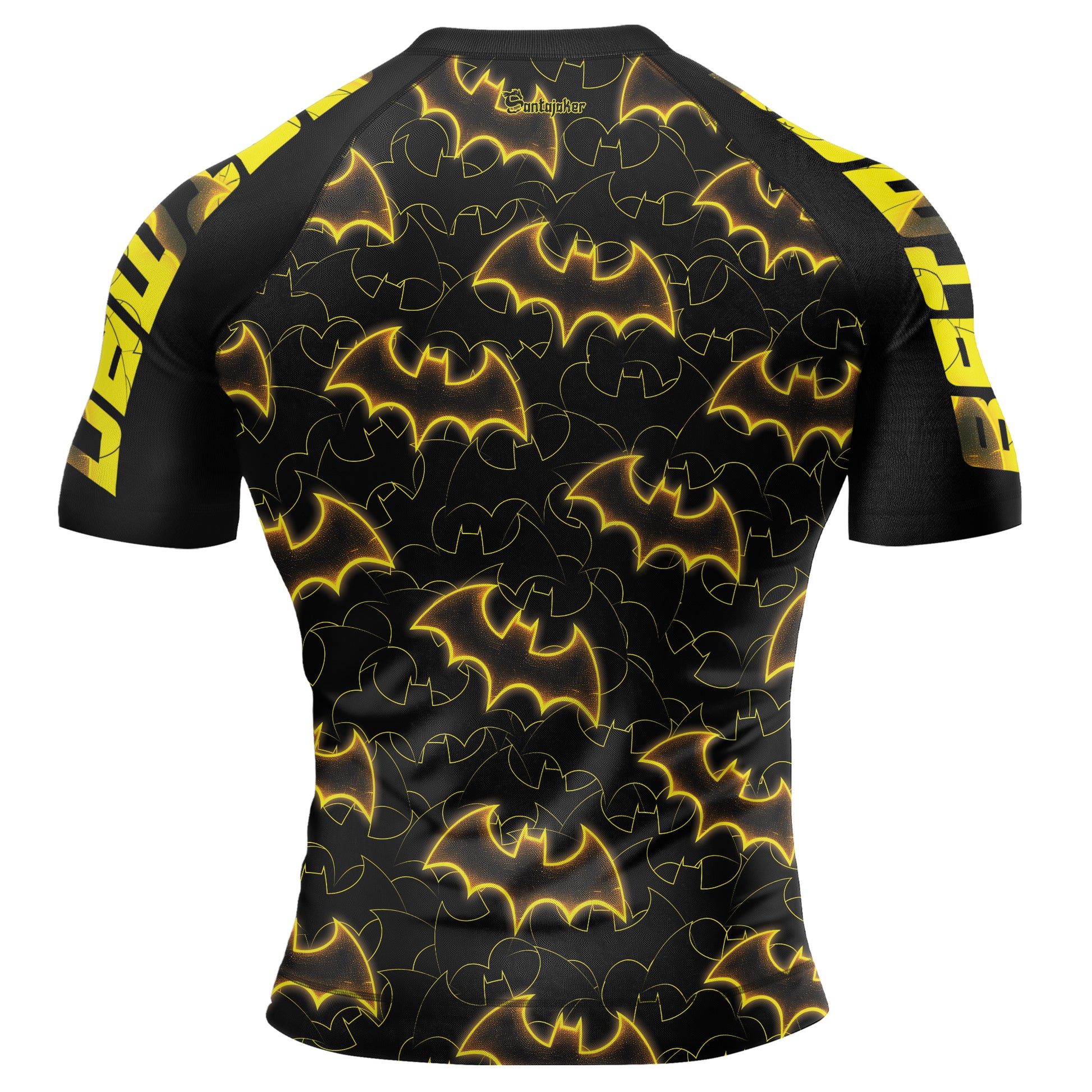 Golden Shadow Bat Men's Short Sleeve Rash Guard