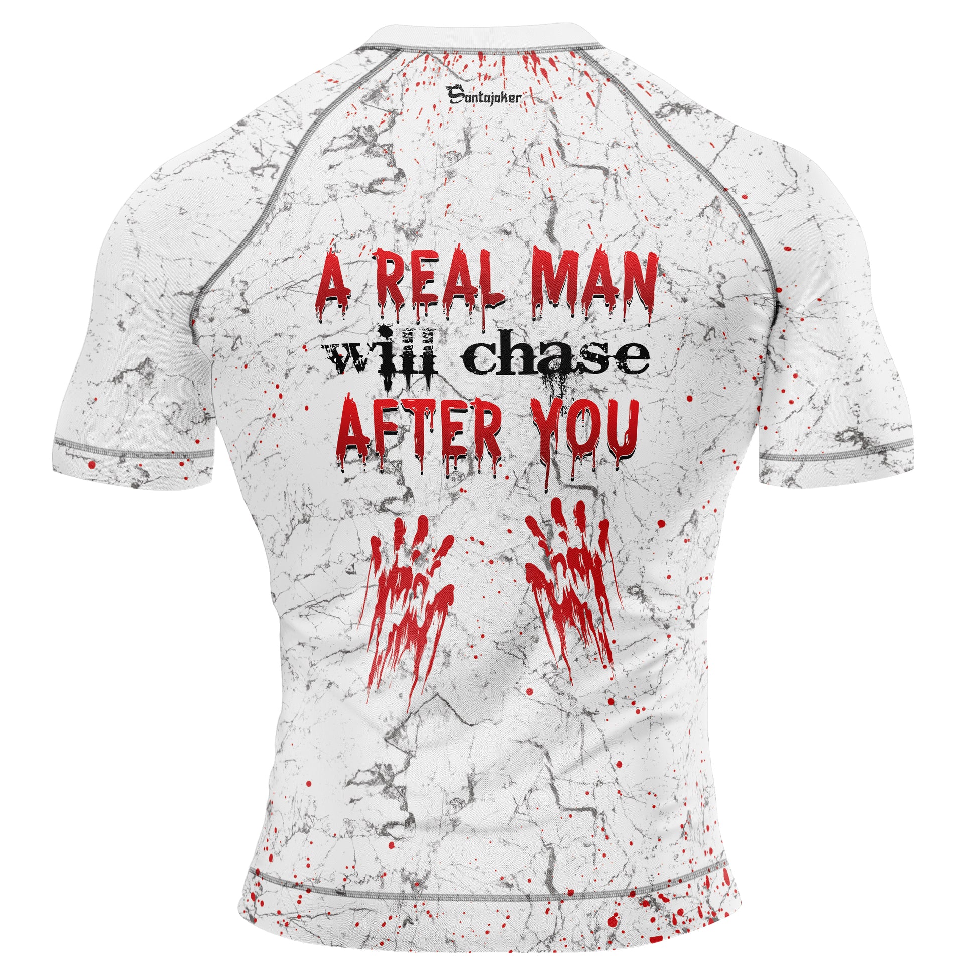 Michael Myers A Real Man Will Chase After You Men's Short Sleeve Rash Guard