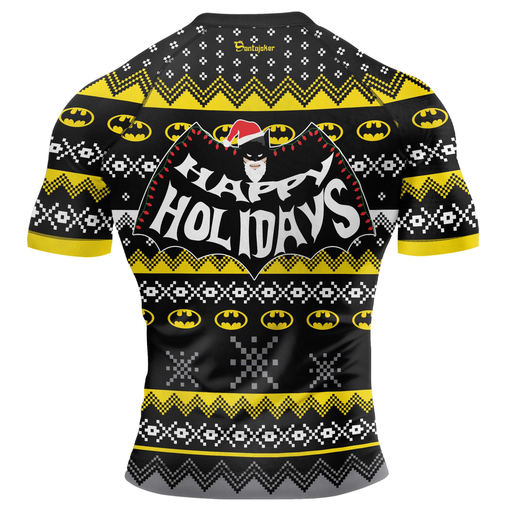 Happy Holidays Men's Short Sleeve Rash Guard