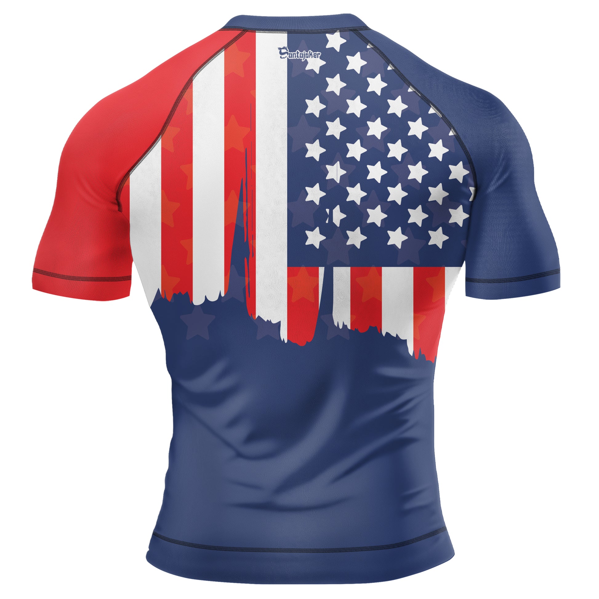 American Flag Men's Short Sleeve Rash Guard | Patriotic Rash Guard