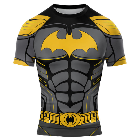 Yellow Bat Knight Armor Men's Short Sleeve Rash Guard | Rash Guard