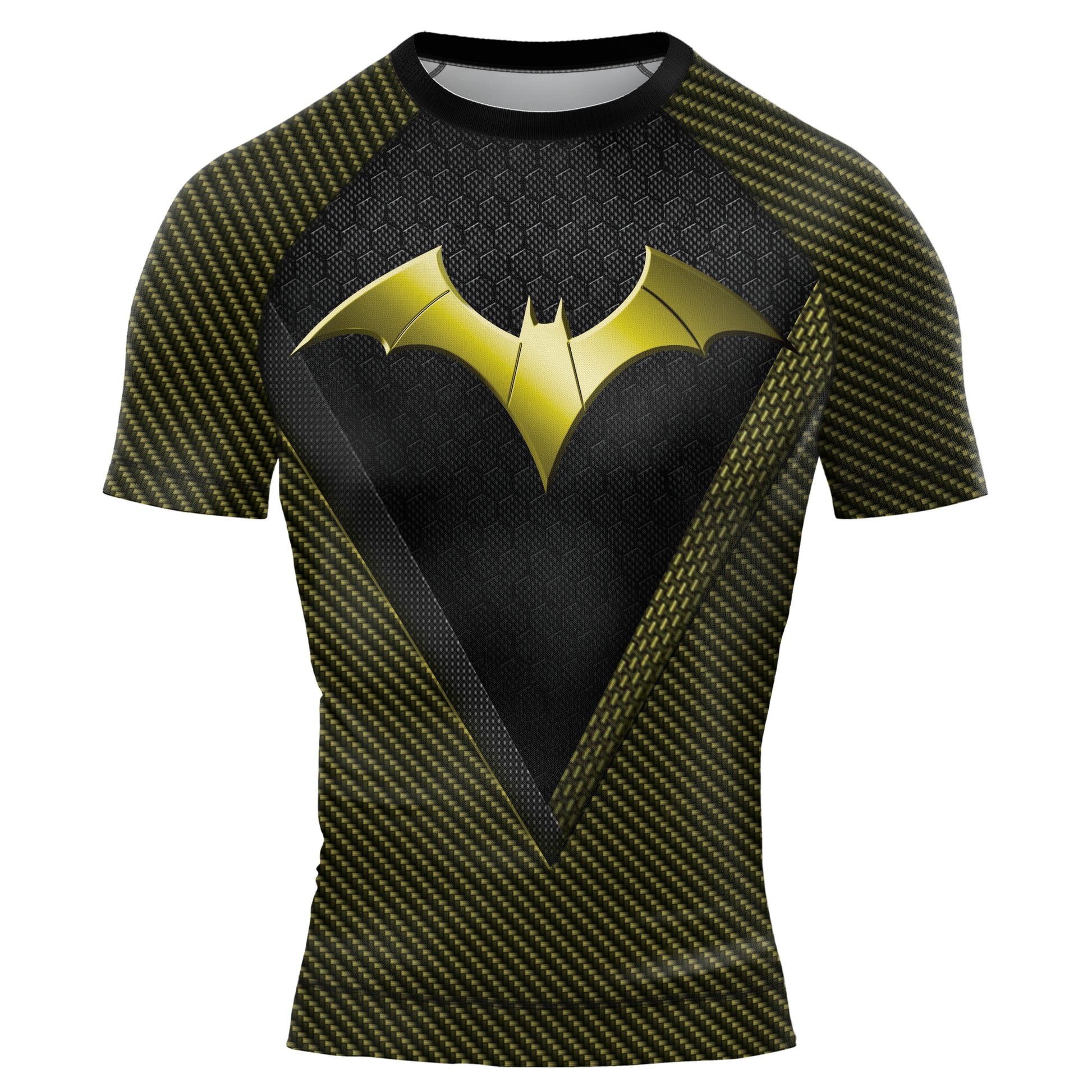 Bronze Bat Wing Men's Short Sleeve Rash Guard