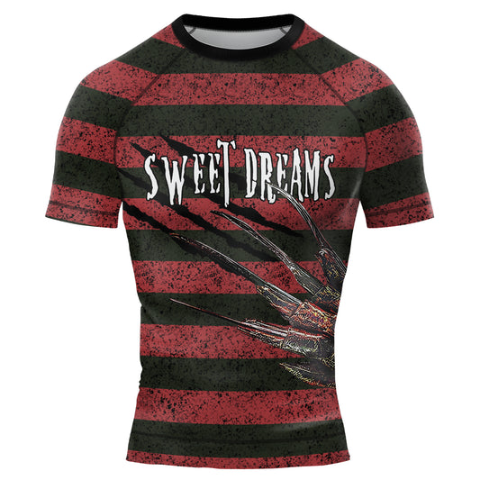 Freddy Krueger Sweet Dreams Men's Short Sleeve Rash Guard