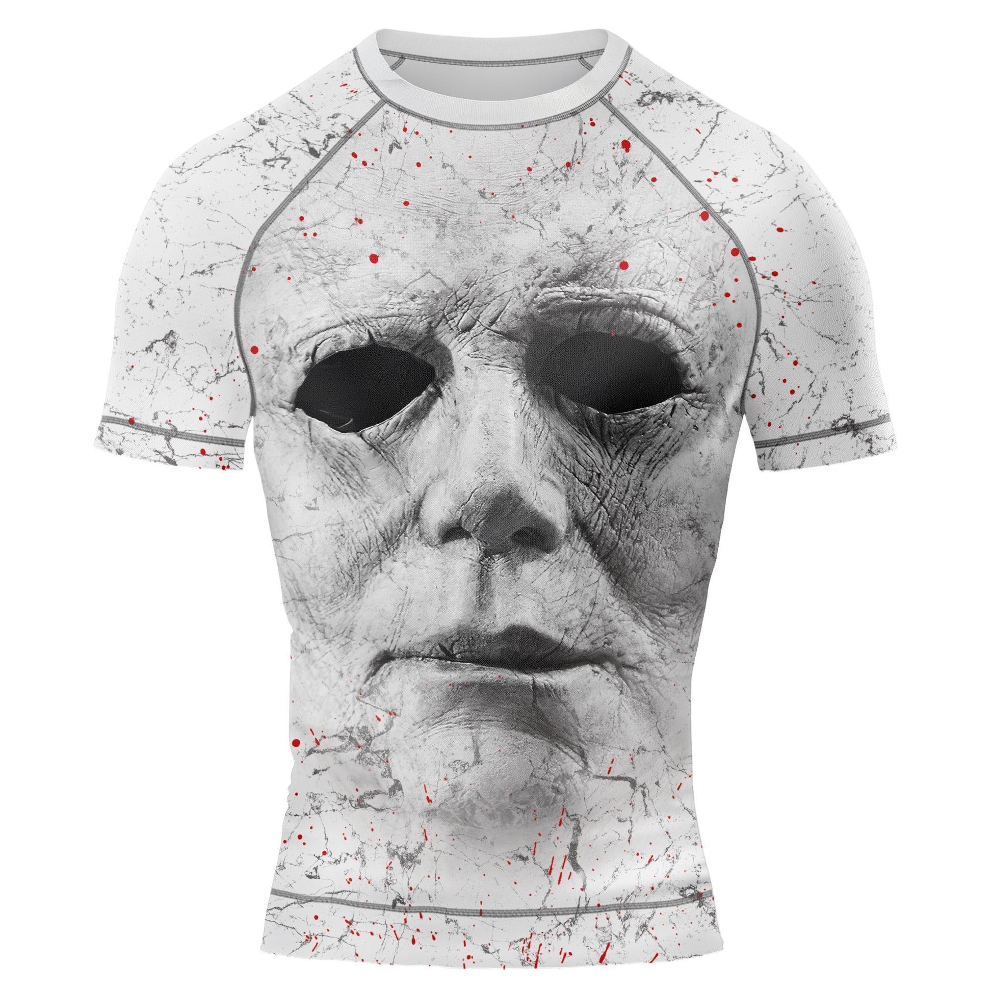 Michael Myers A Real Man Will Chase After You Men's Short Sleeve Rash Guard