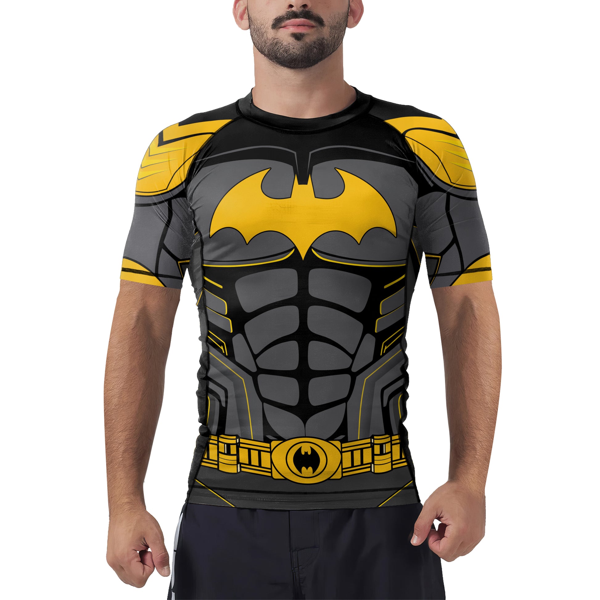 Yellow Bat Knight Armor Men's Short Sleeve Rash Guard | Rash Guard