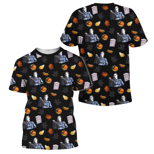 Michael Myers Pumpkin Halloween T-shirt