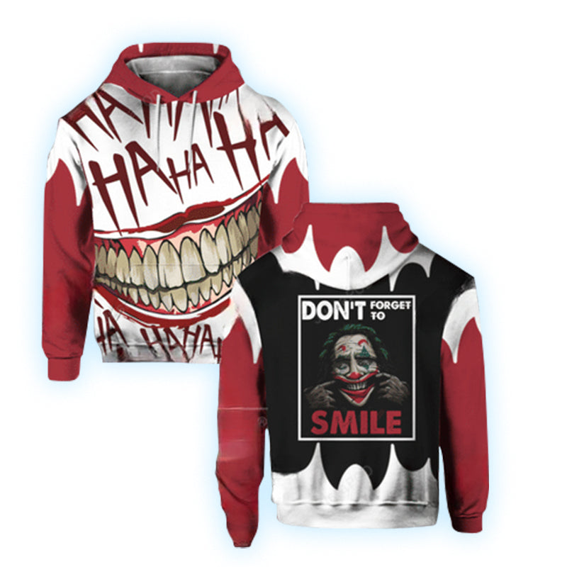 Joker Don't Forget To Smile HaHaHa Hoodie